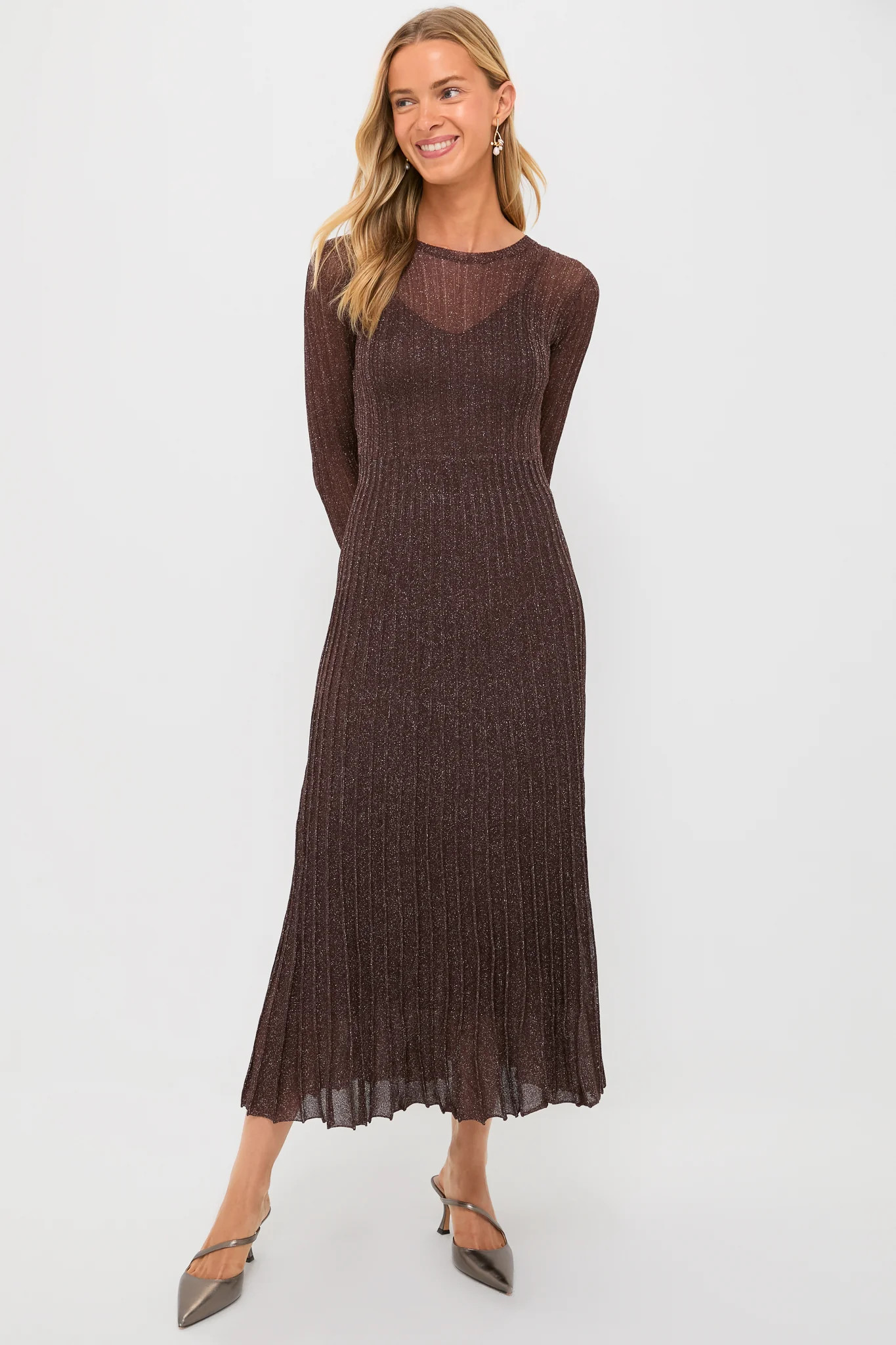 Exclusive Brown Long Sleeve Maxi Dress | Tuckernuck (US)