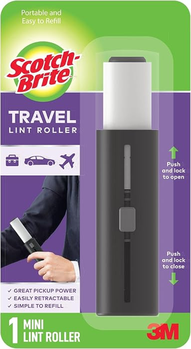 Scotch-Brite Mini Travel Lint Roller, Works Great On Pet Hair, 30 Sheets | Amazon (US)
