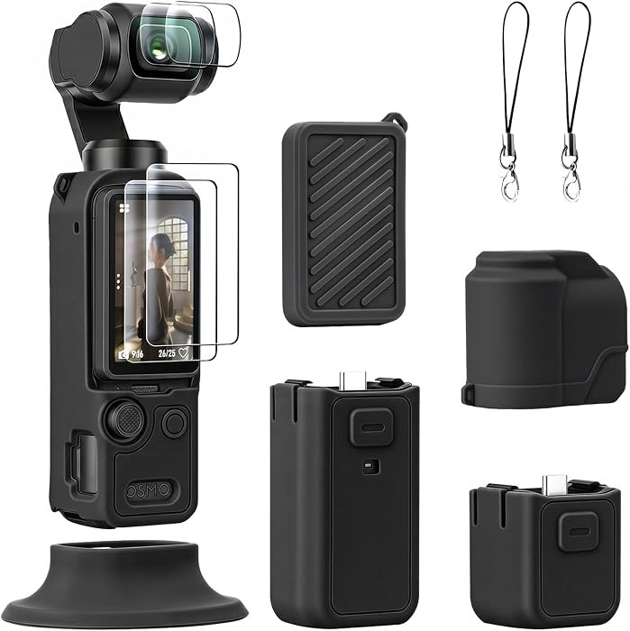 AMAZEAR Silicone Case Compatible with DJI OSMO Pocket 4, Pocket4 Accessories Soft Skin Protective... | Amazon (US)