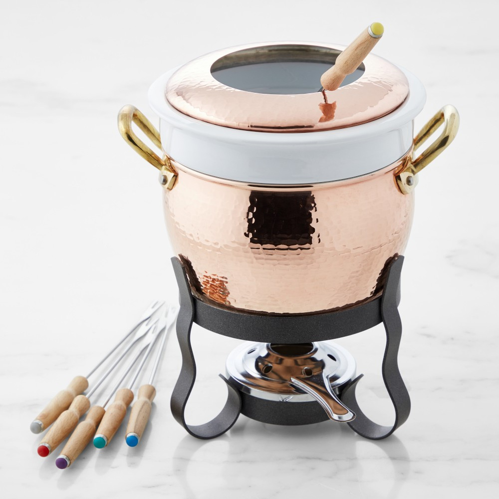 Ruffoni Historia Hammered Copper Fondue Pot, 1-Qt. | Williams-Sonoma CA
