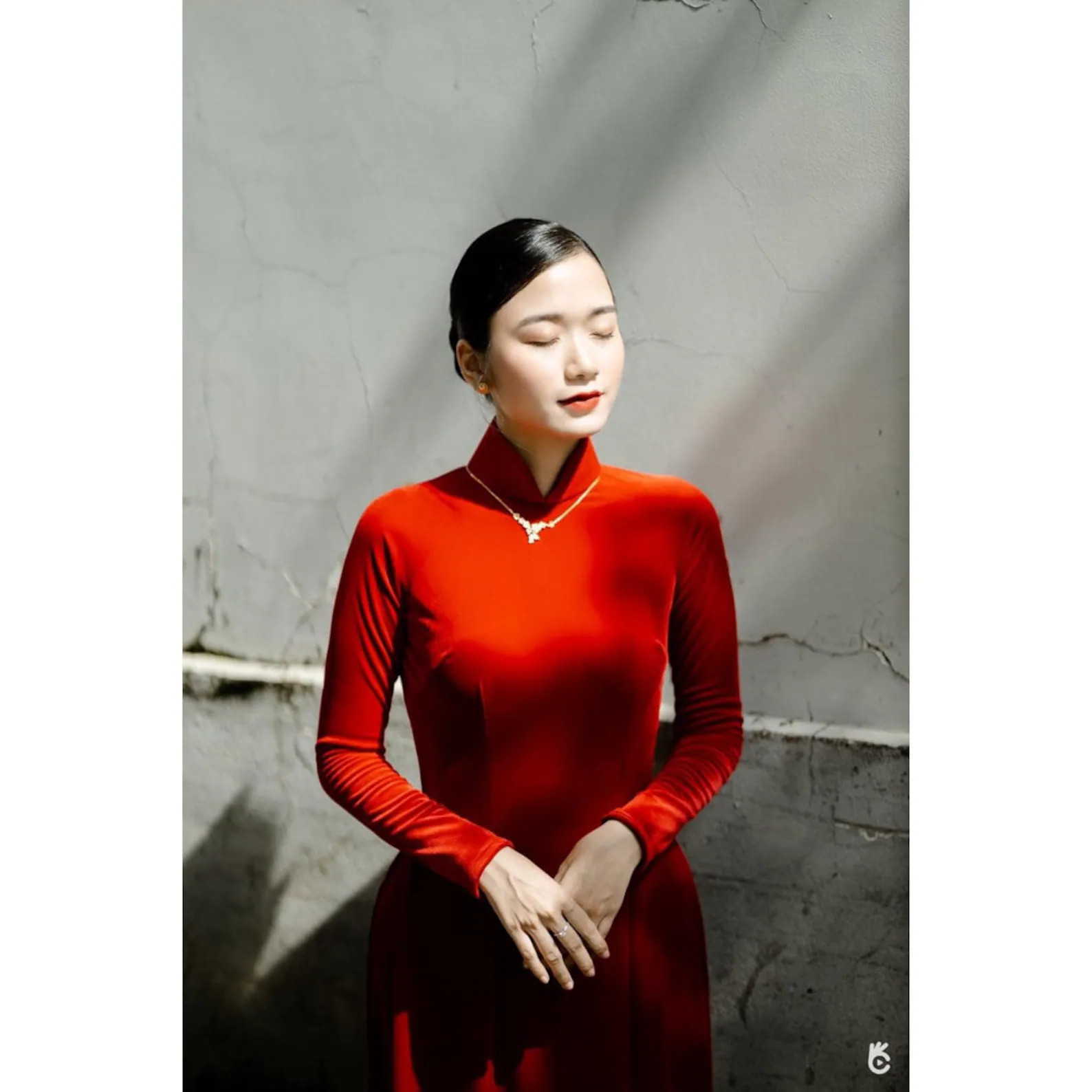 Pre-made Red Velvet Ao Dai Viet Nam Vietnamese Traditional Ao Dai Red Velvet Red Wedding Dress Á... | Etsy (US)