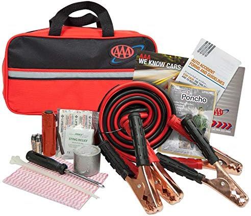 Lifeline AAA Premium Road Kit, 42 Piece Emergency Car Kit with Jumper Cables, Flashlight and Firs... | Amazon (US)