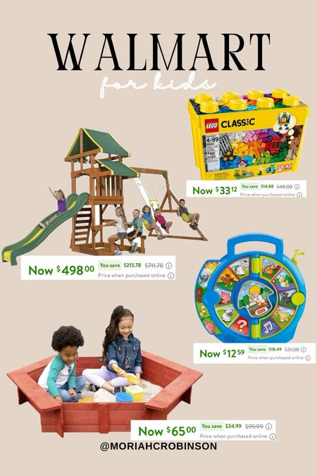 Walmart — for kids!!

Toys, legos, swing set, sand box, sand pit, baby, toddler, kid, outdoor play, playroom favorites 

#LTKKids #LTKSaleAlert #LTKFindsUnder100