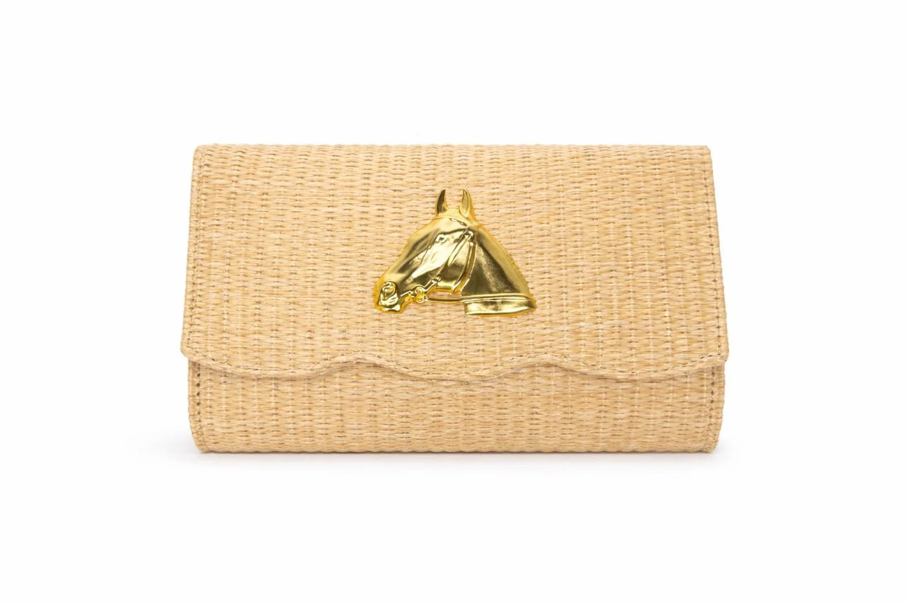 Ruby Straw Clutch Handbag - Custom Adornment | Lisi Lerch | Lisi Lerch Inc