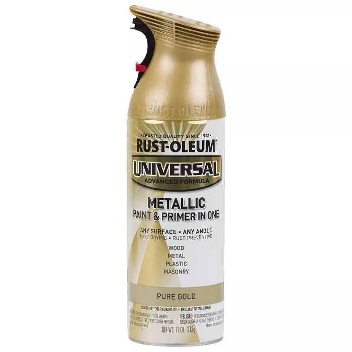 Rust-Oleum 11oz Universal Metallic Spray Paint Pure Gold | Target