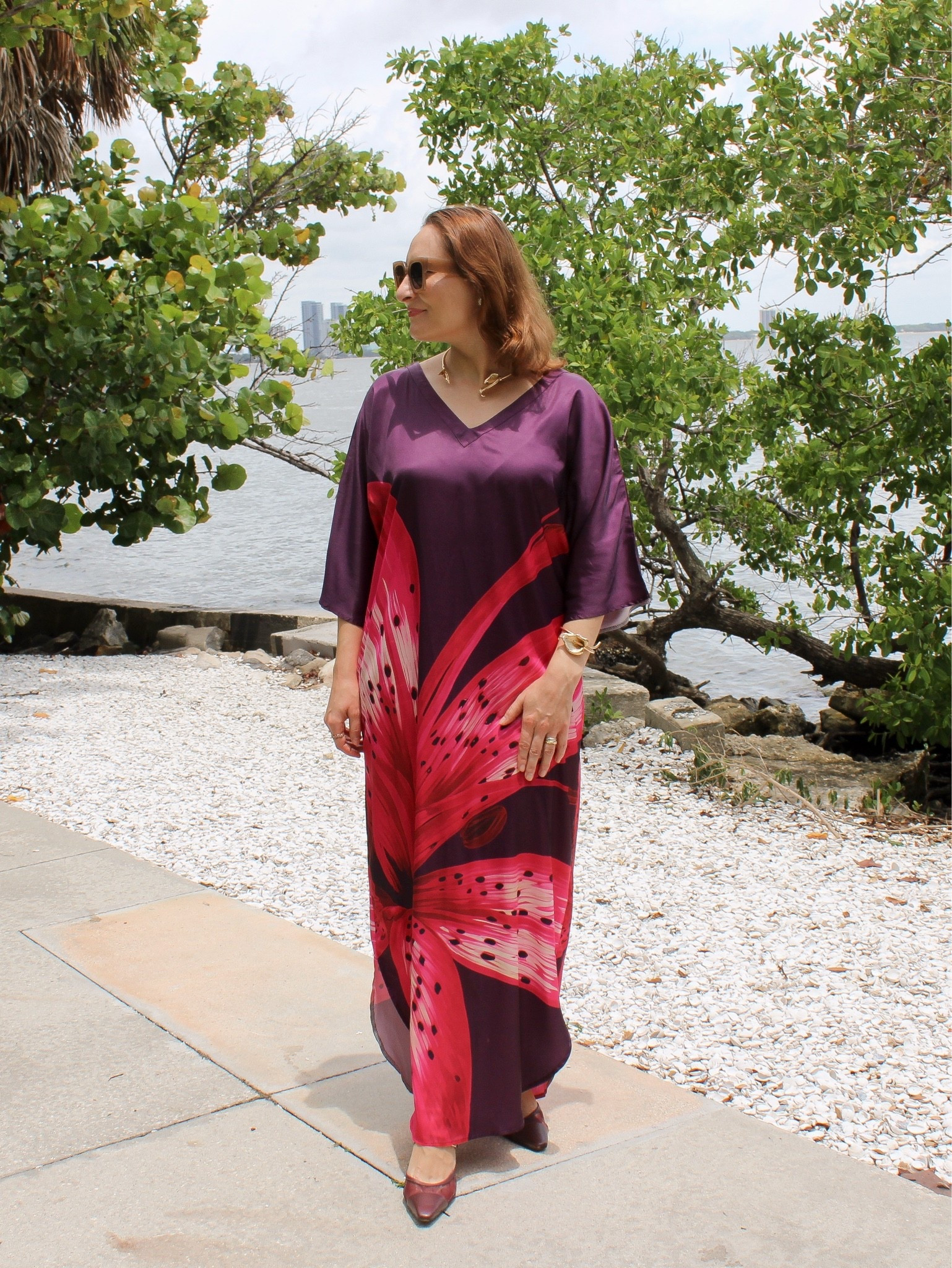 How gorgeous is this caftan dress? I’m wearing a small, for reference.