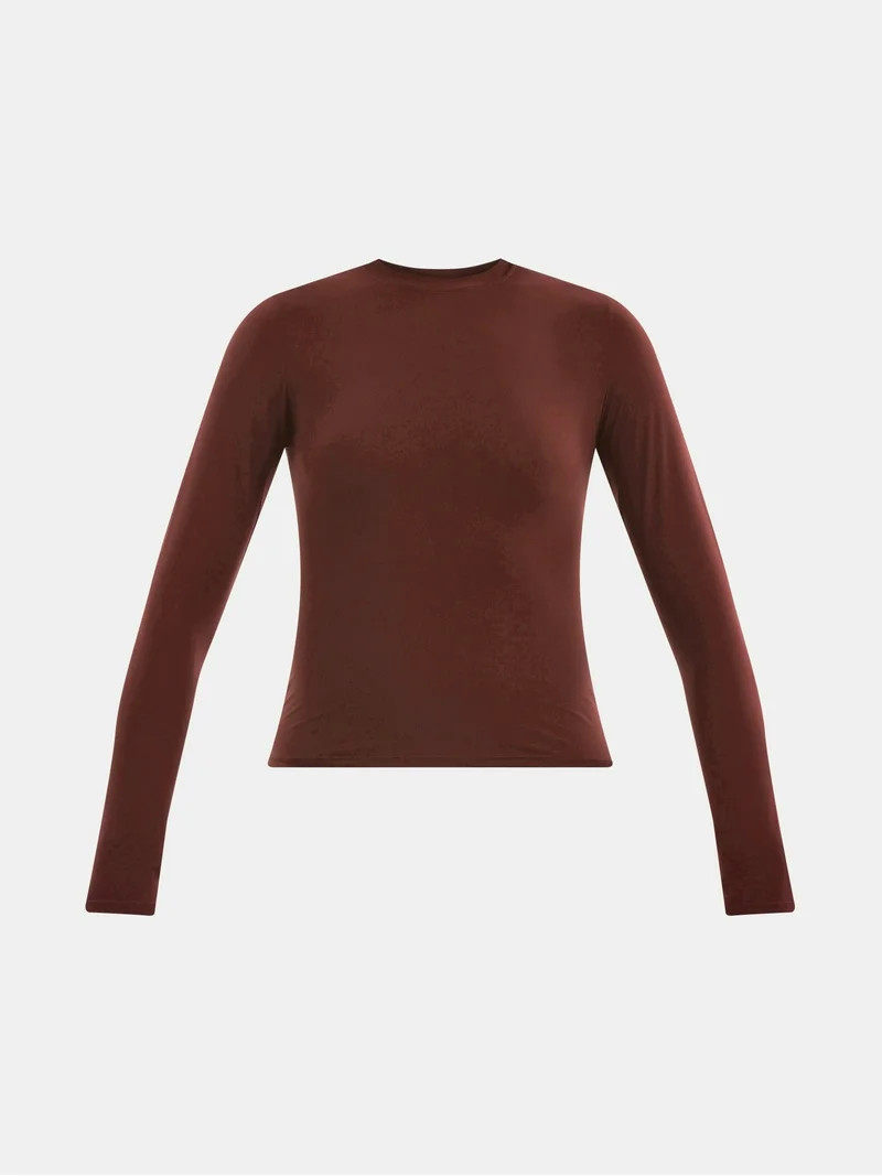 No Boundaries Women’s Fit Stretch Long Sleeve T-Shirt, Sizes XS–3XL | Walmart (US)