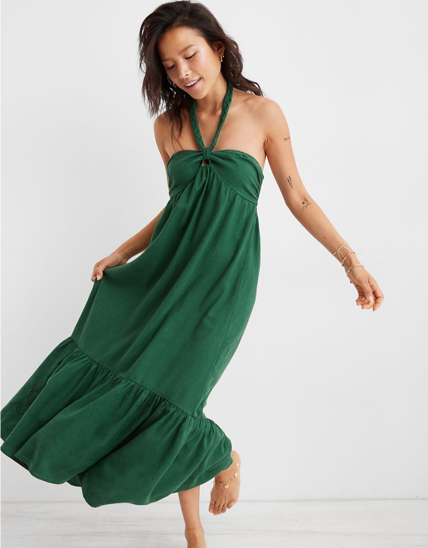 Aerie High Low Halter Maxi Sundress | American Eagle Outfitters (US & CA)