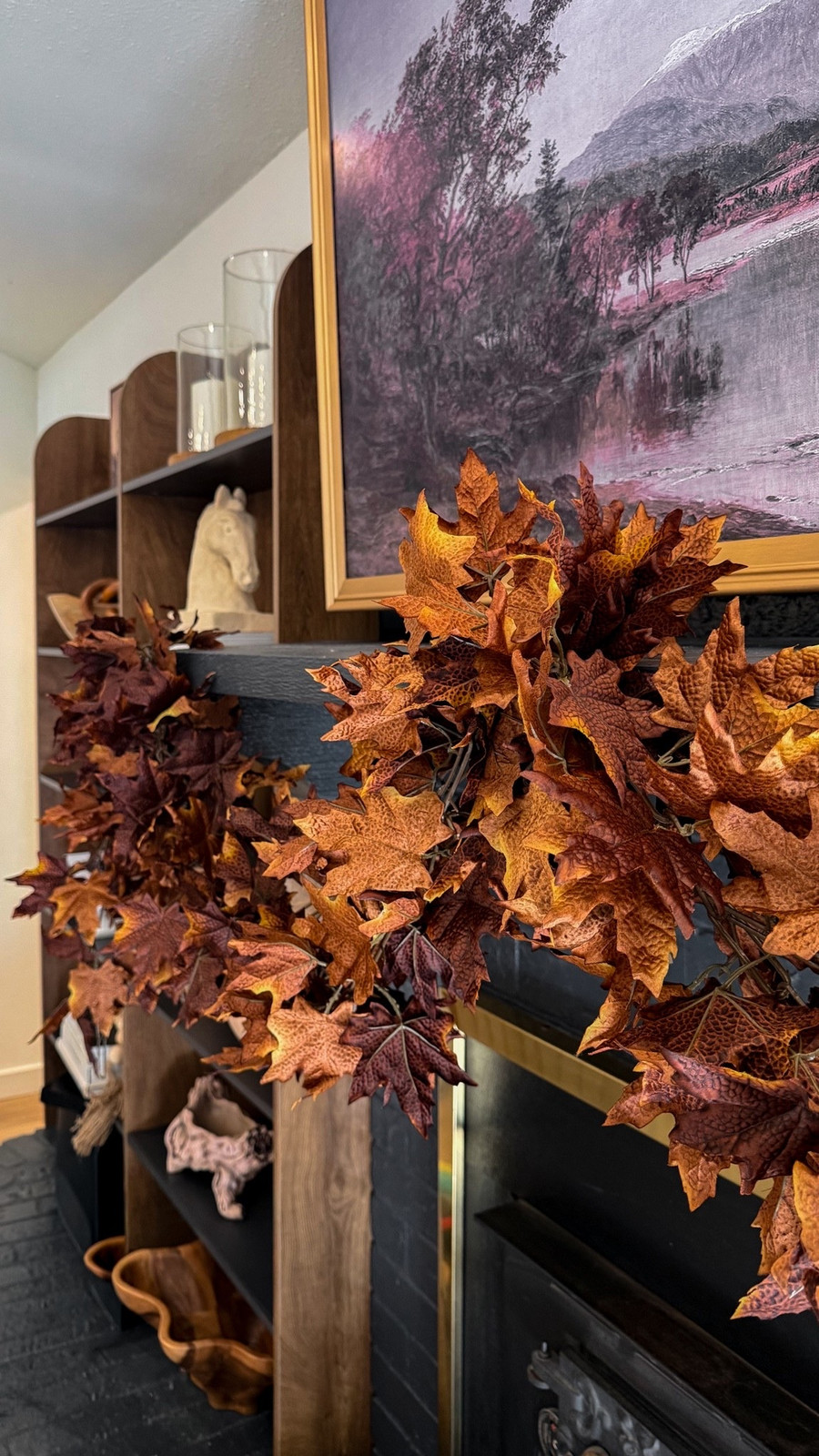 Found the prettiest fall garland at At Home for under $7.99 and it looks SO much…