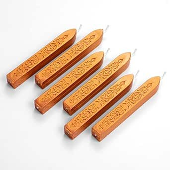 6 Pieces Sealing Wax Sticks with Wicks for Letter Seal Wax Stamp,Wedding Invitations, Packaging D... | Amazon (US)