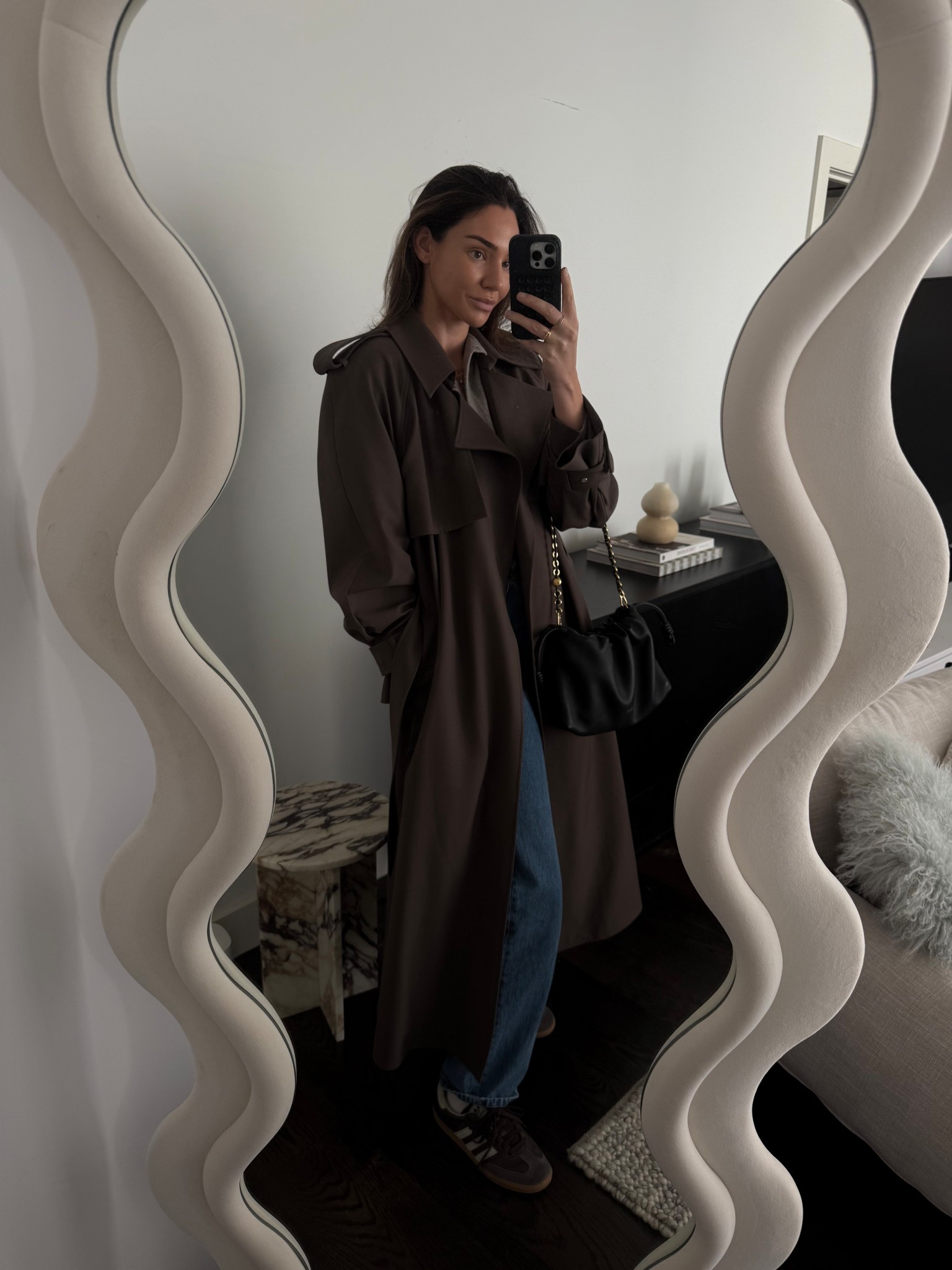 Chocolate & denim. 

Wearing my Camilla and Marc coat from last season (I’ve linked similar coats) with Henne Valentina denim jeans, Brown adidas sambas and black Loewe handbag 
*alternative options linked

#LTKstyletip #LTKautumn #LTKaustralia