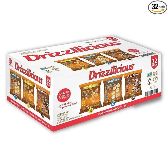 Variety Pack drizz-ilicious, 32 Count Snack Packs, 0.74 Ounce Individual Servings | Amazon (US)