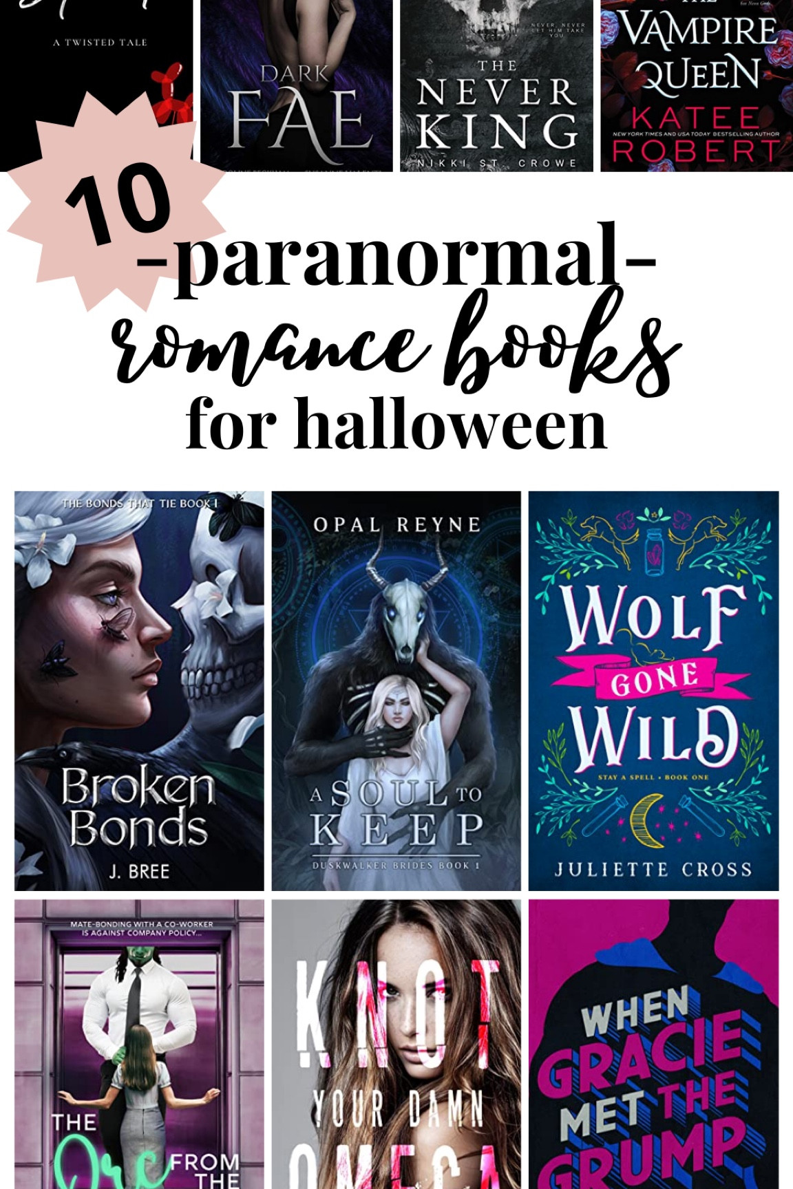 10 paranormal romance books to read for Halloween!

#LTKSeasonal #LTKHalloween