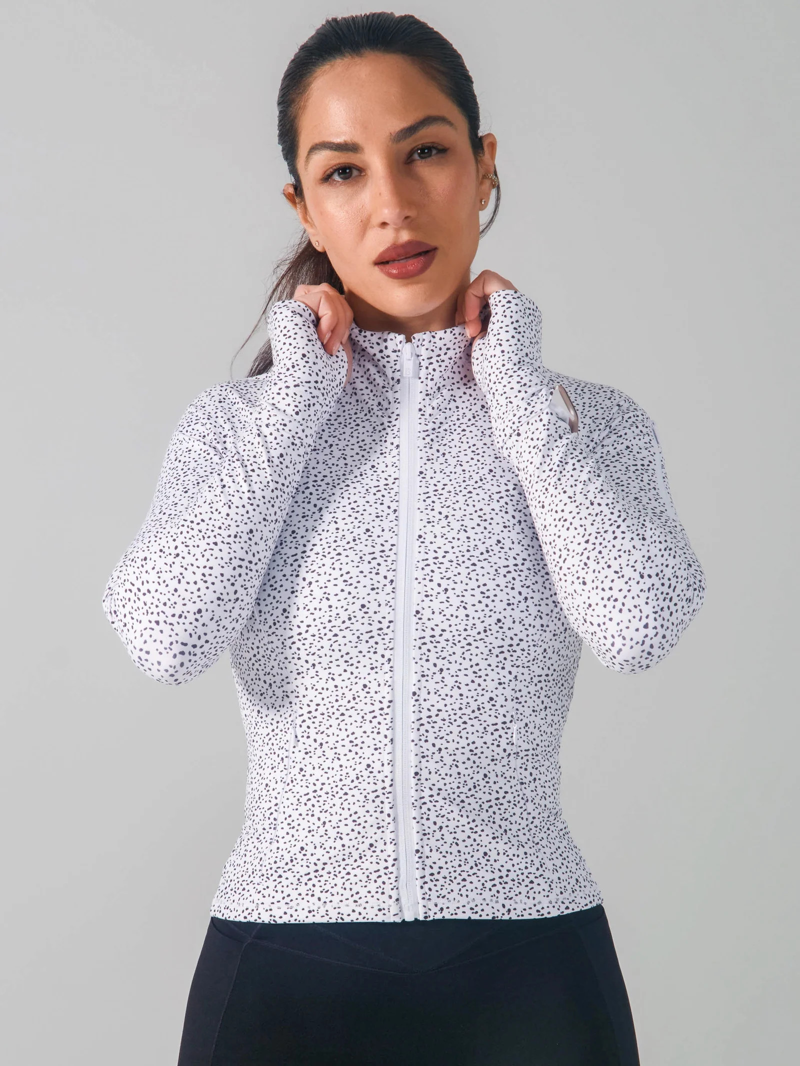 Elysium Zip Jacket - Dalmation Print | Buffbunny Collection