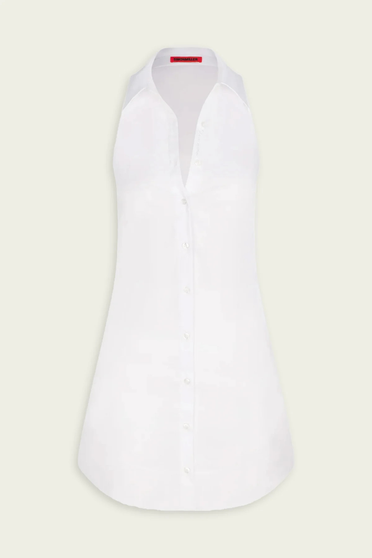 Loch Sleeveless Mini Dress in Macadamia - White S | Shop Olivia