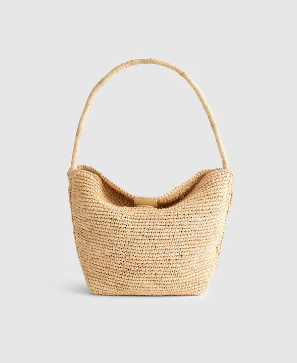 The Signature Woven Shoulder Bag in Raffia | Madewell