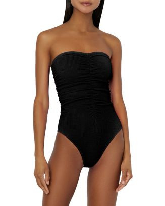 MILLY Textured Ruched One Piece Swimsuit   | Bloomingdale's EDITORIAL Vacation Women | Bloomingdale's (US)