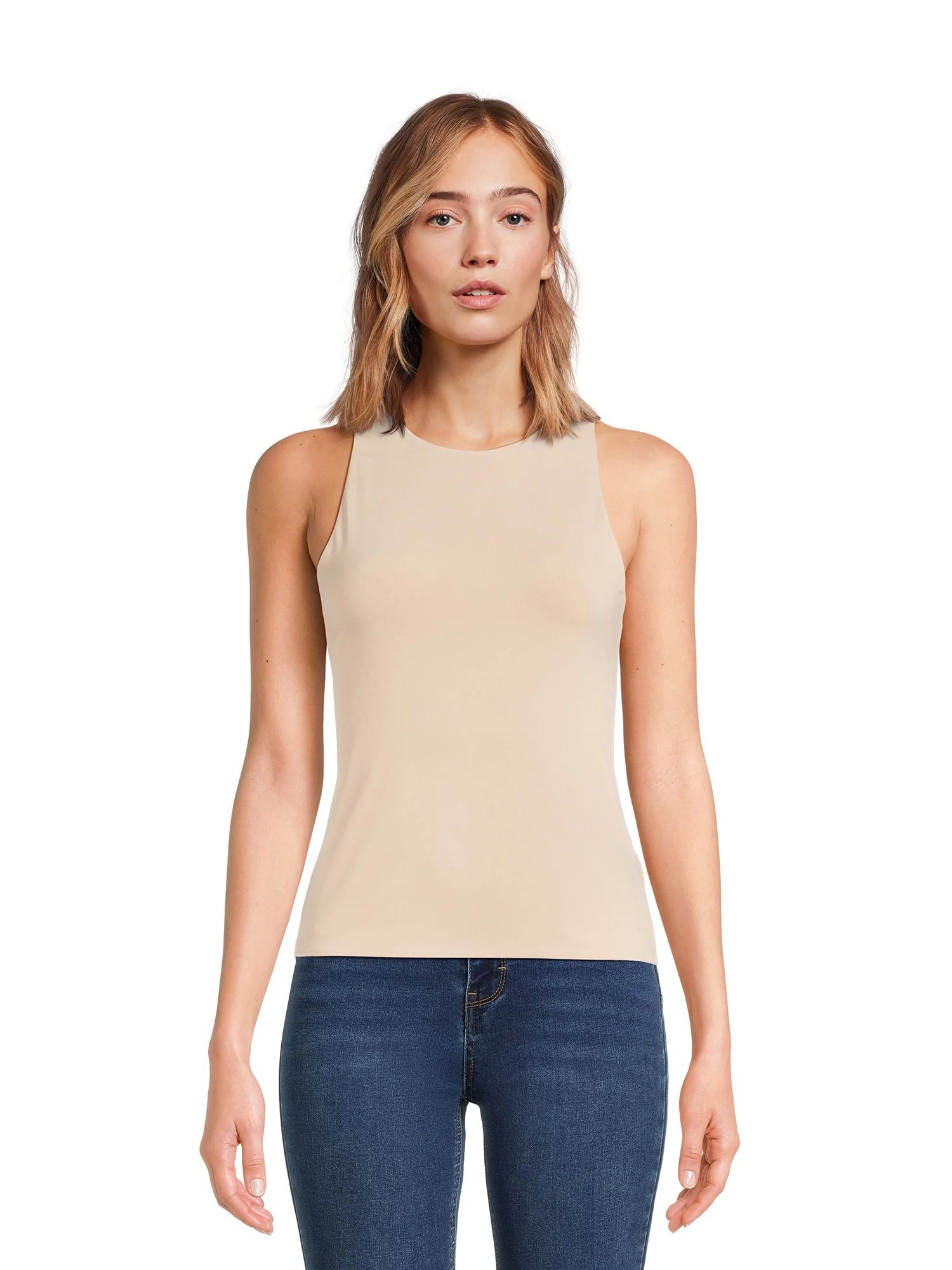 No Boundaries Juniors High Neck Tank Top, Sizes XS-3XL | Walmart (US)