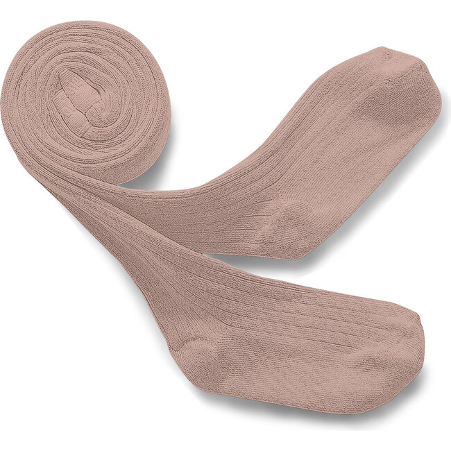 Collégien Ribbed Tights, Blush | Maisonette