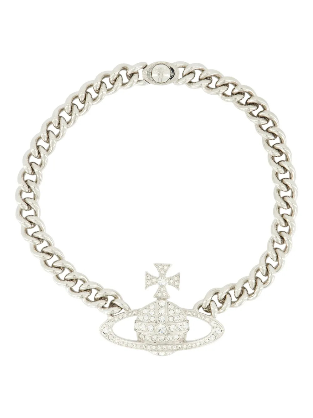 Vivienne Westwood crystal-embellished Orb Necklace | Silver | FARFETCH | Farfetch Global