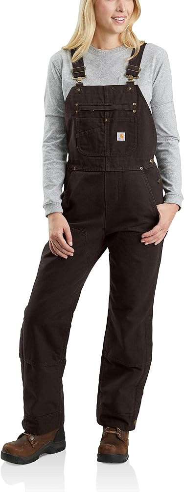 Carhartt Women's Relaxed Fit Washed Duck Insulated Bib Overall | Amazon (US)