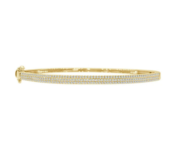Diamond Pave Bangle | LINDSEY LEIGH JEWELRY