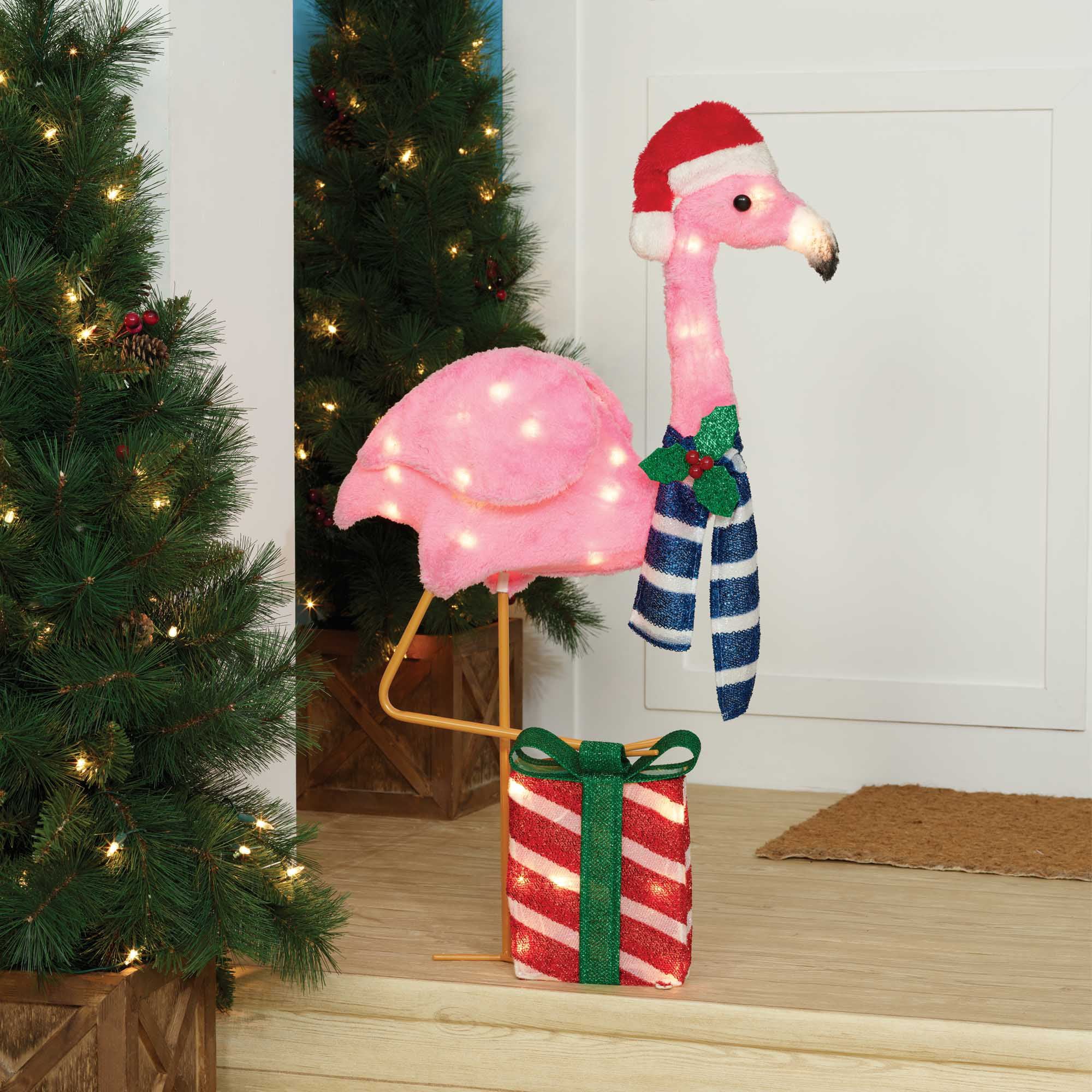 Holiday Time Light-Up Plush Flamingo, 32" | Walmart (US)