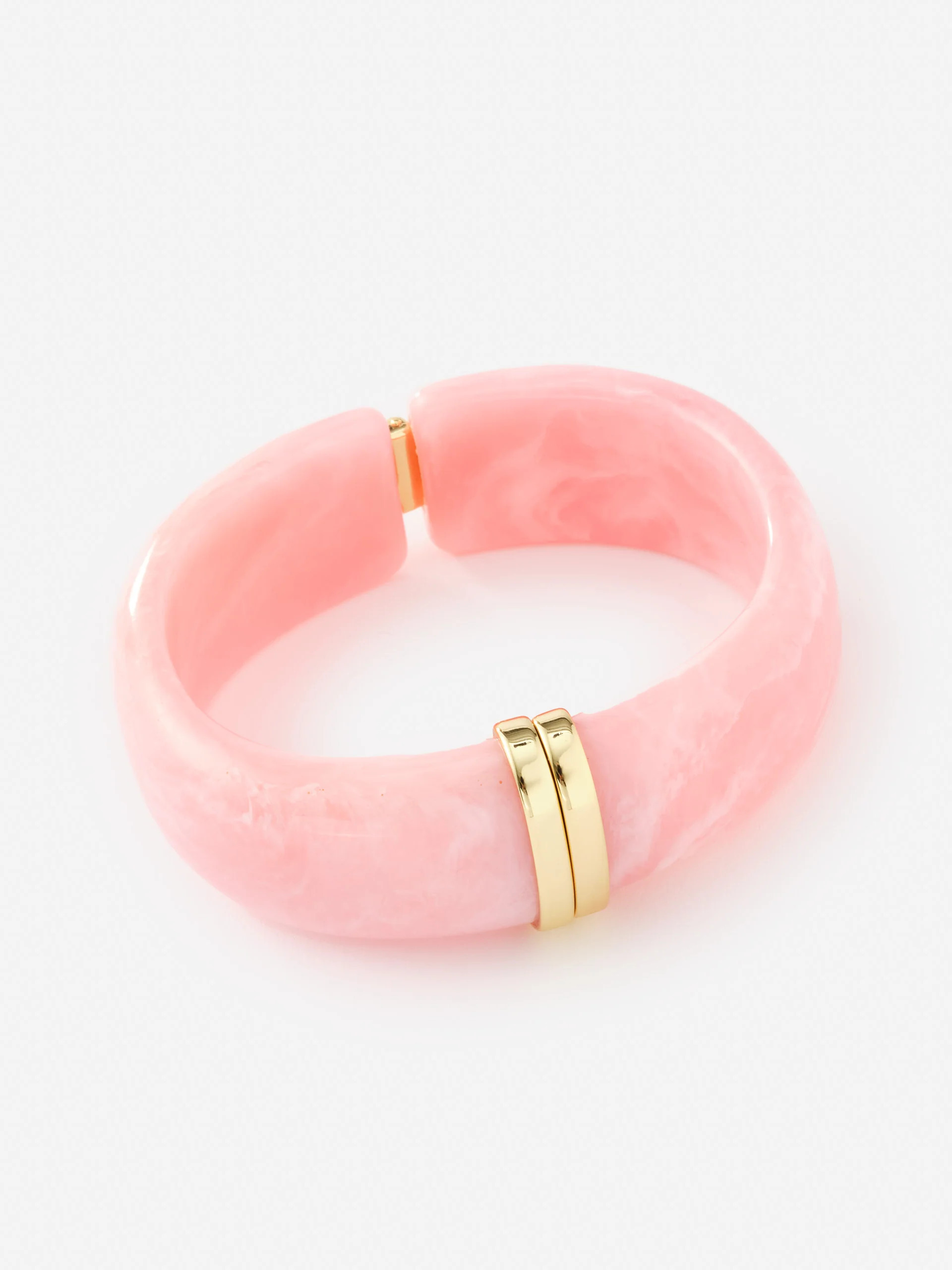 J.McLaughlin Women's Resin Hinge Bangle Pink/Gold | J.McLaughlin