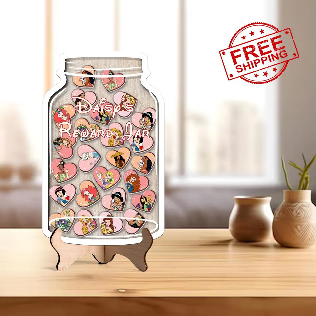 Personalized Disney Princess Reward Jar, Princess Heart Reward Fof Kids, Colorful Class Room, Sys... | Etsy (Global)