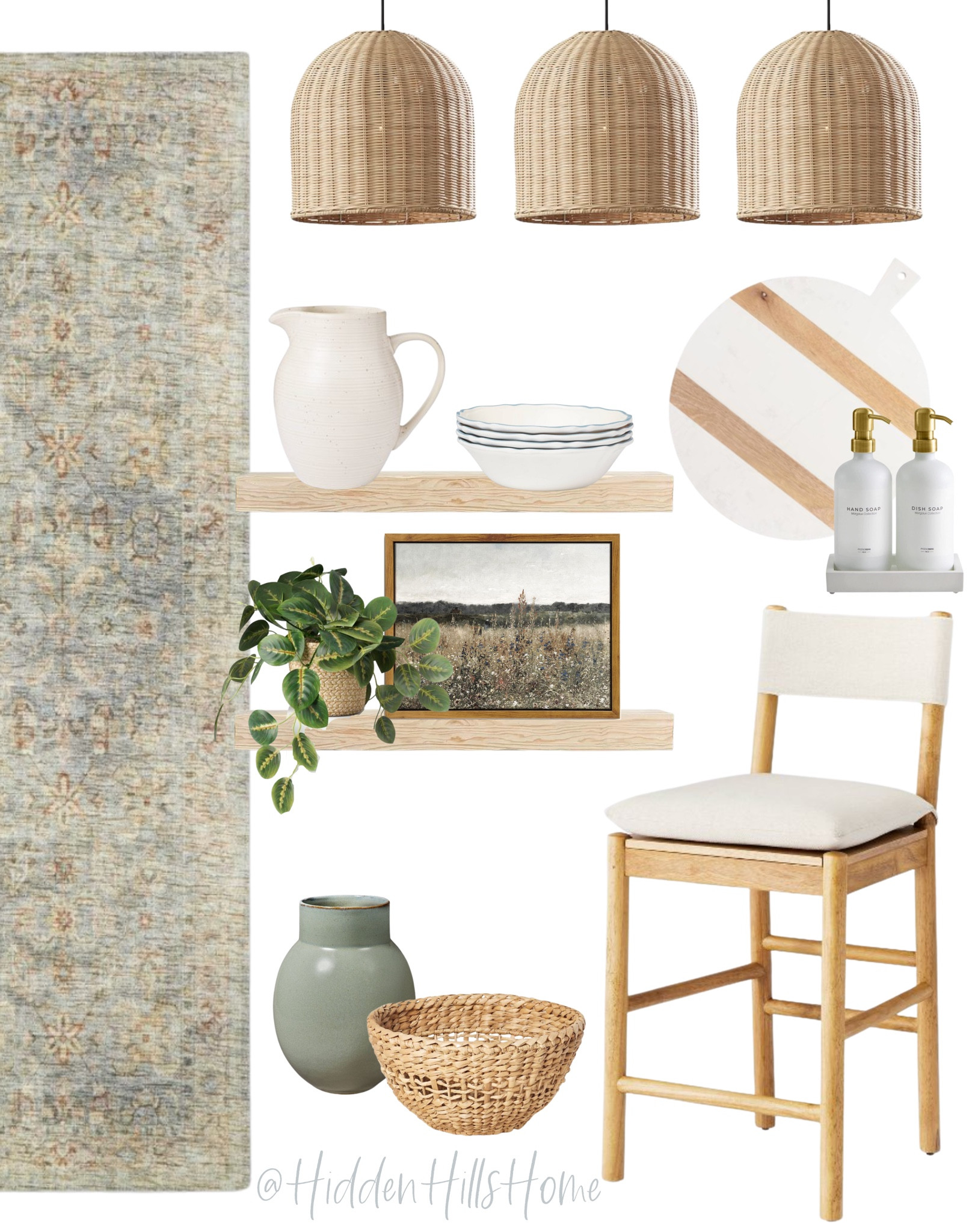 Kitchen decor, home decor, kitchen runner, kitchen shelves, barstools, kitchen pendants #kitchen #homedecor

#LTKsalealert #LTKhome #LTKstyletip