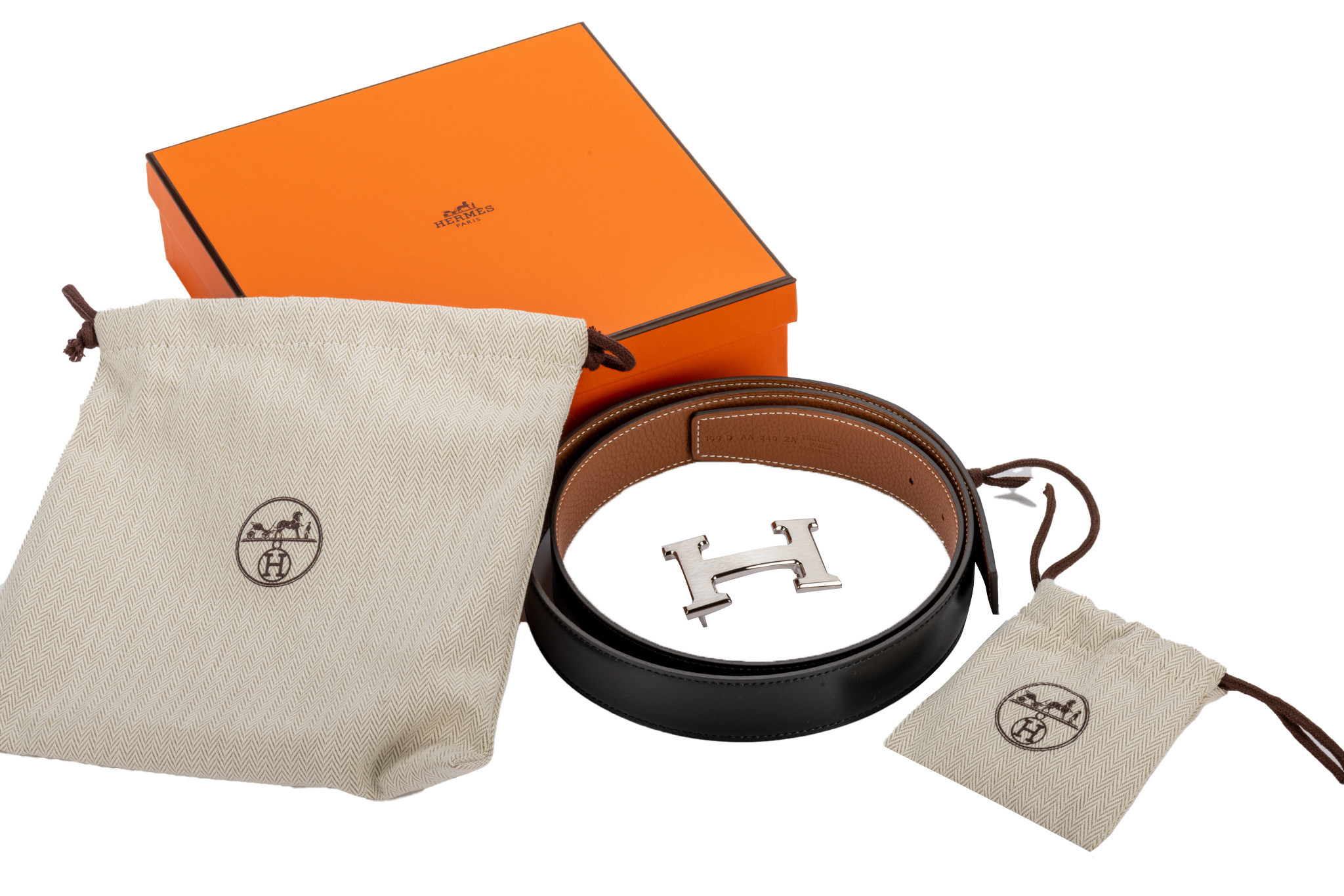 Hermes BNIB Black/Gold Unisex Belt - Vintage Lux | One Kings Lane