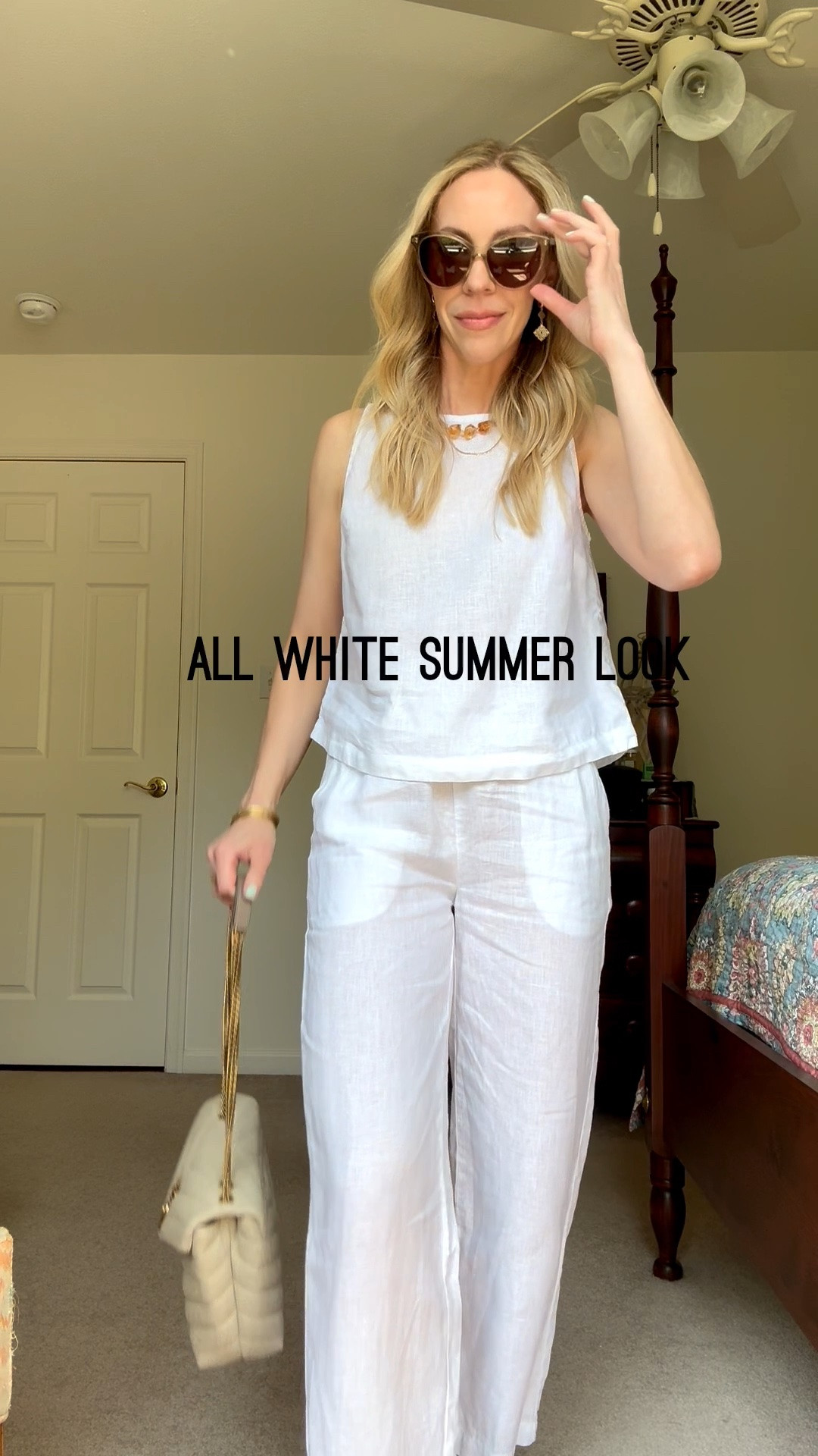 All white summer outfit, @Quince matching white linen set, European summer, beach vacation look

#LTKTravel #LTKOver40 #LTKSeasonal
