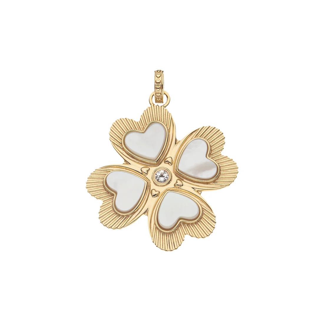 LUCKY in Love Clover Pendant with Mother of Pearl | Jane Win