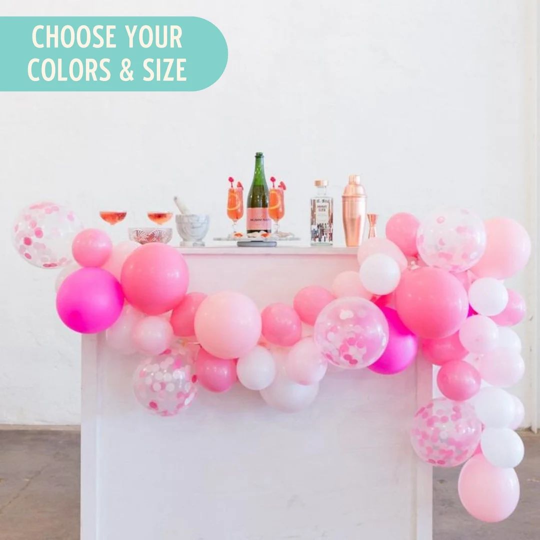 Custom Balloon Garland Kit - DIY Balloon Garland - Baby Shower Backdrop - CHOOSE Your Colors - Bi... | Etsy (US)