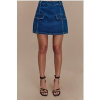 Rosalyn Mini Denim Skort - Dark Blue | MESHKI US