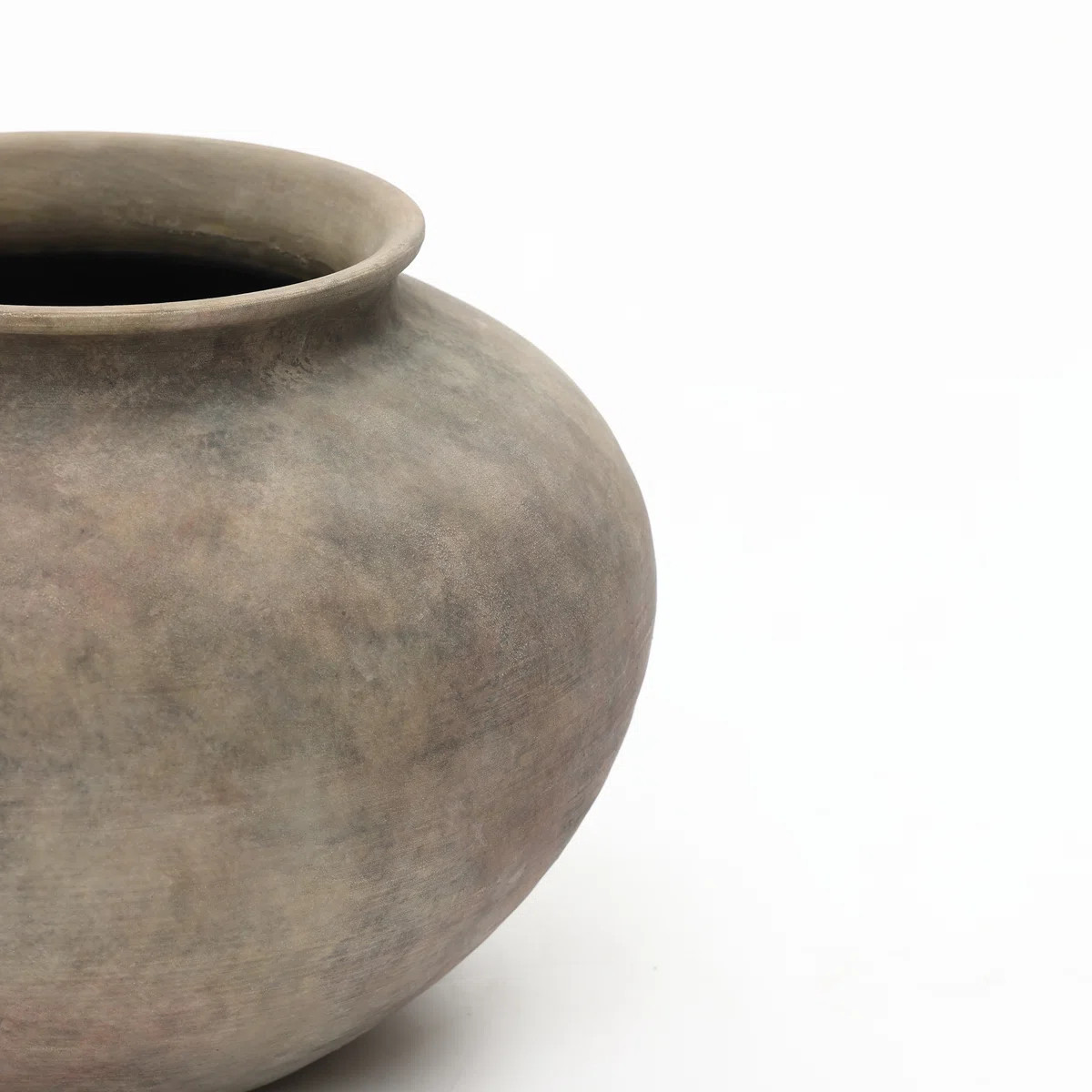 Ophelia & Co. Rustic Ceramic Vase, 12.4" Tall Terracotta Pot with Earthy Gray-Brown Finish | Wayf... | Wayfair North America