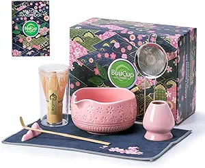 Buucup Matcha Whisk Set, Ceramic Matcha Kit Set Includes Matcha Bowl, Matcha Whisk and Holder, Ba... | Amazon (US)