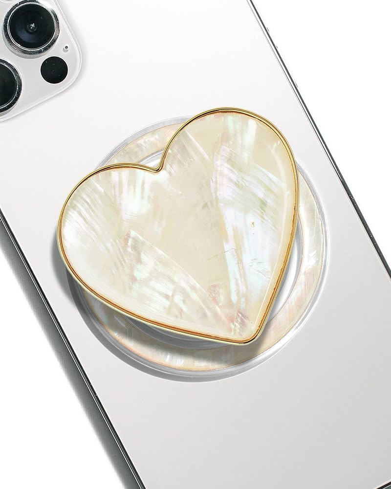 OnTheGrip Cute Natural Seashell Design Heart Shape Collapsible Mobile Phone Grip Stand Holder for... | Amazon (US)