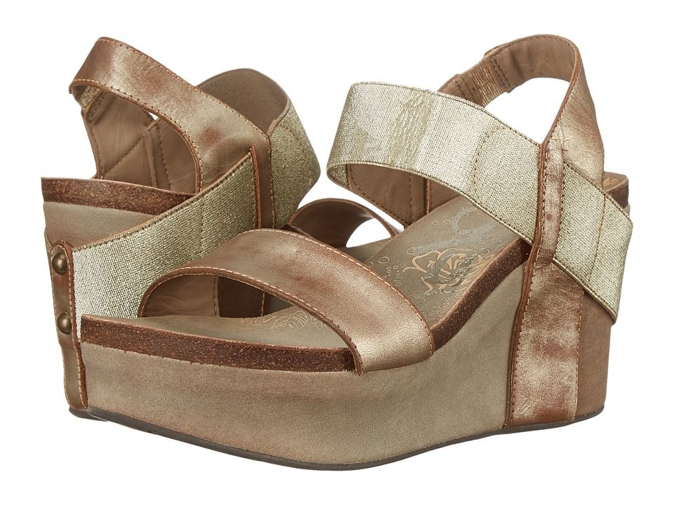 OTBT - Bushnell (Gold) Women's Wedge Shoes | Zappos