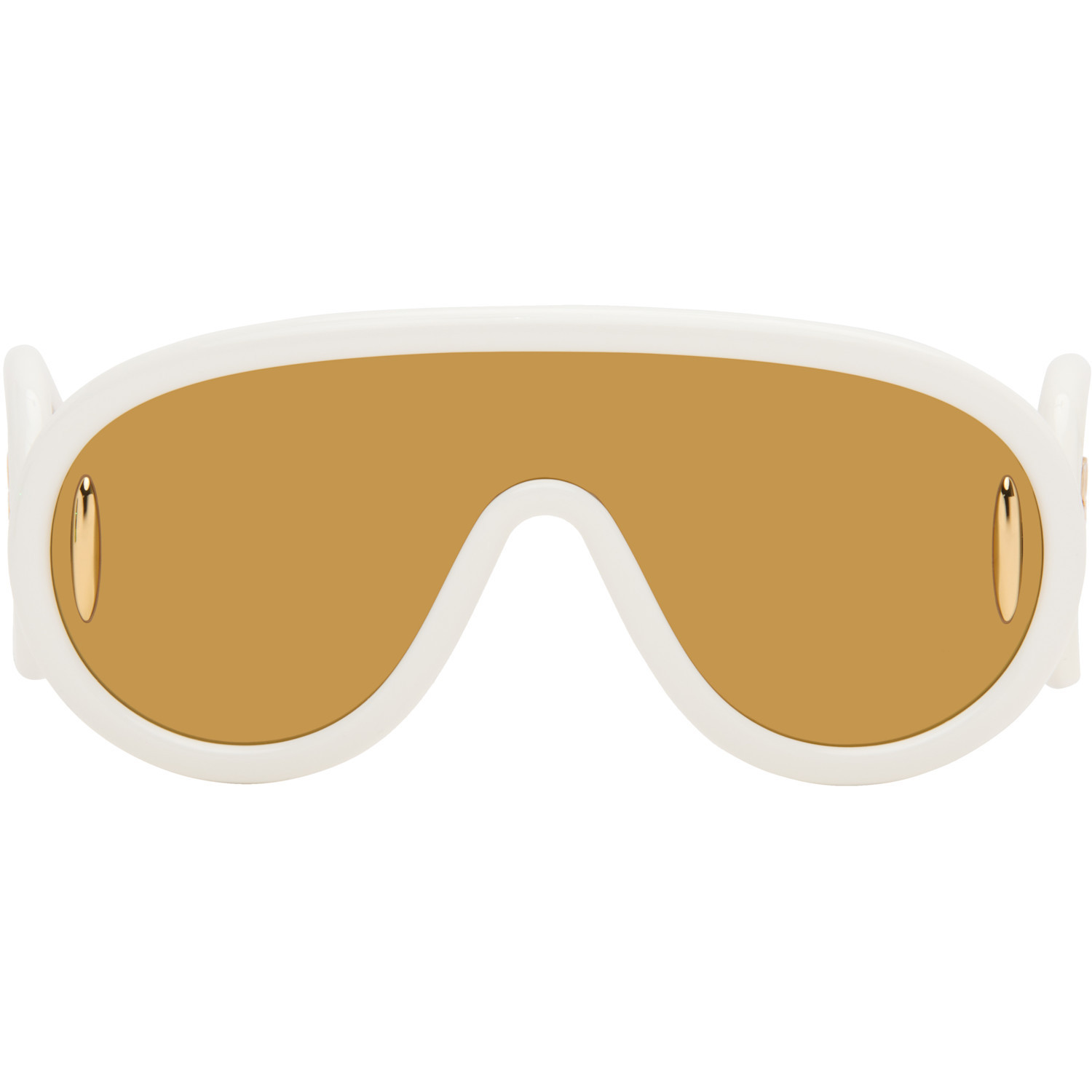 LOEWE White Wave Mask Sunglasses | SSENSE