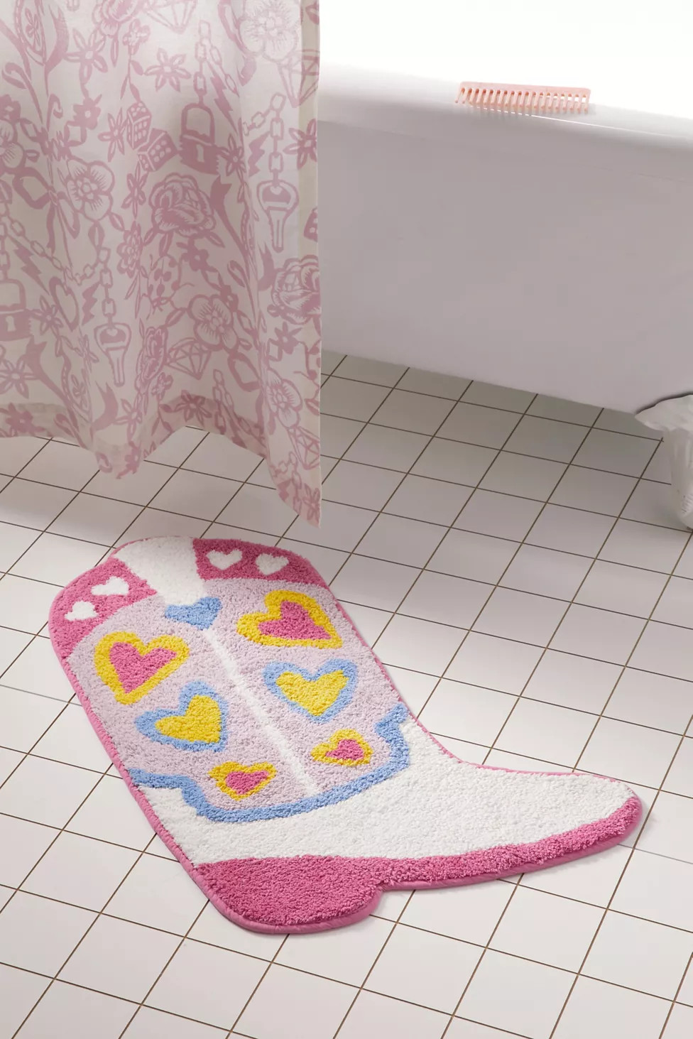 Cowgirl Boot Bath Mat | Urban Outfitters (US and RoW)