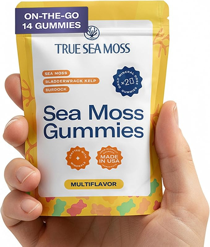 TrueSeaMoss Gummies Sample – 1200mg Irish Sea Moss + Bladderwrack & Burdock Root – Travel-Siz... | Amazon (US)