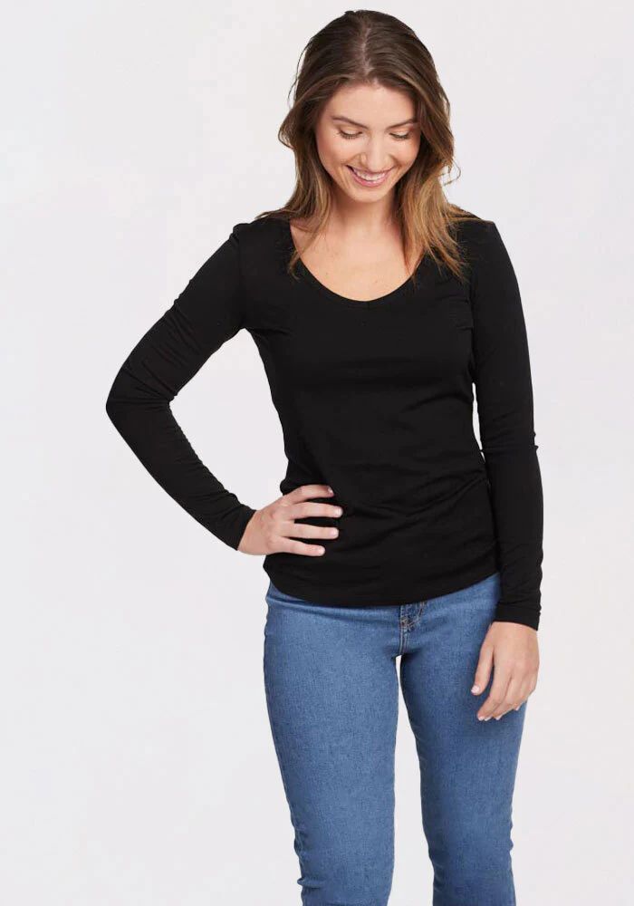 Layla V Neck Top | Woolx