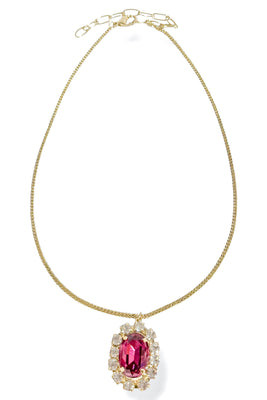 Sienna by TOVA Electric Pink Rose Pendant Necklace | The Willow Tree