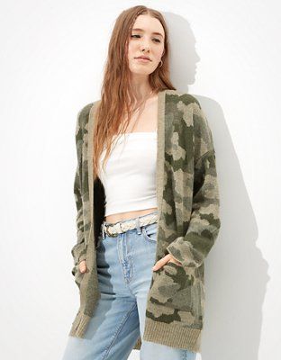 AE Camo Cardigan | American Eagle Outfitters (US & CA)