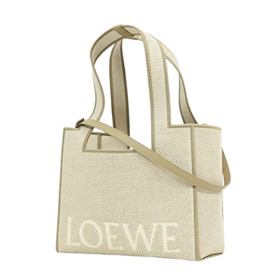 Loewe Medium Loewe Font Tote Bag - Ecru | Jomashop.com & JomaDeals.com