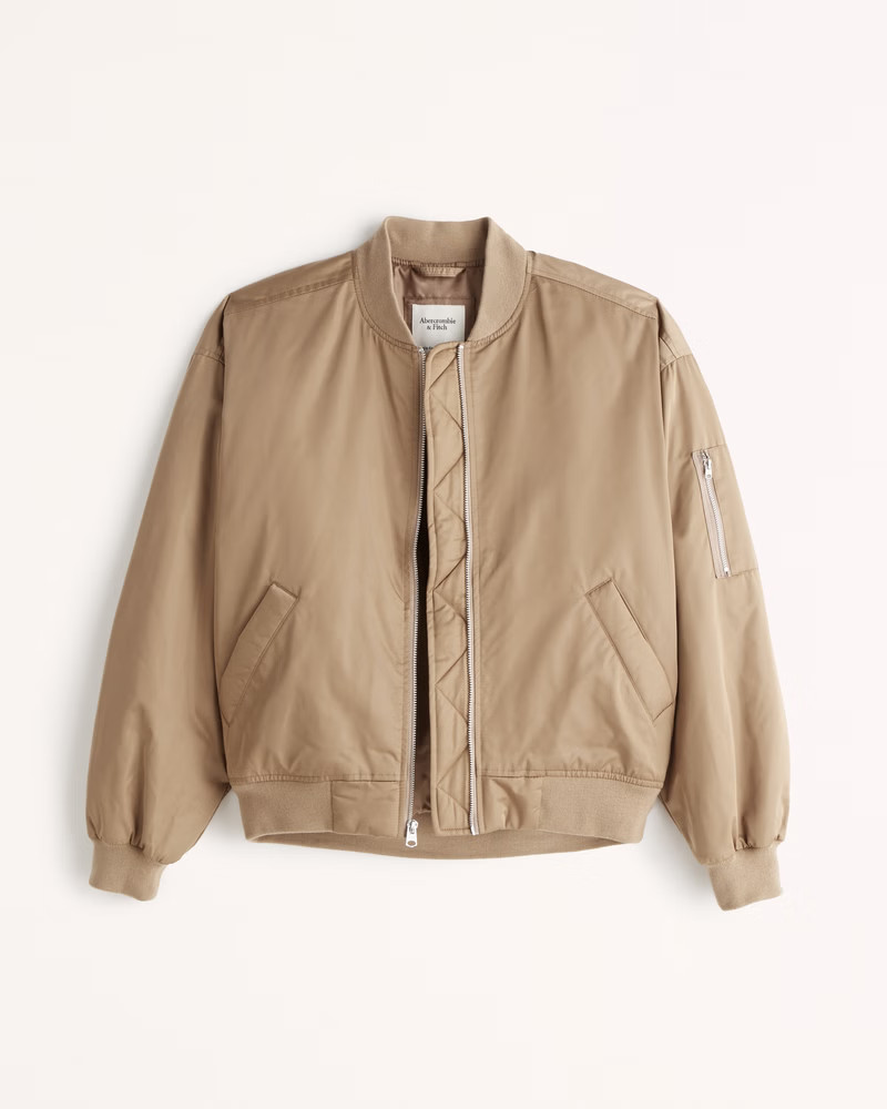 Women's Classic Bomber Jacket | Women's | Abercrombie.com | Abercrombie & Fitch (US)