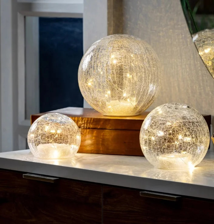 Evergreen LED Glass Cubes and Spheres Towers, Set of 3 | Walmart (US)