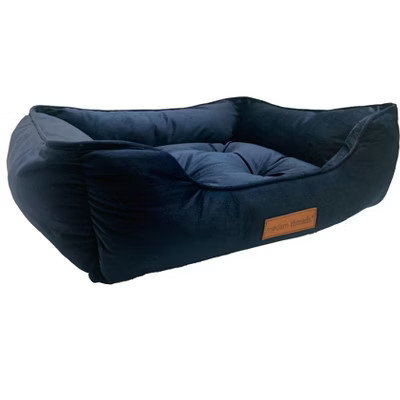 Modern Threads Medium Luxury Velvet Tufted-Style Dog Bed, Denim | Target