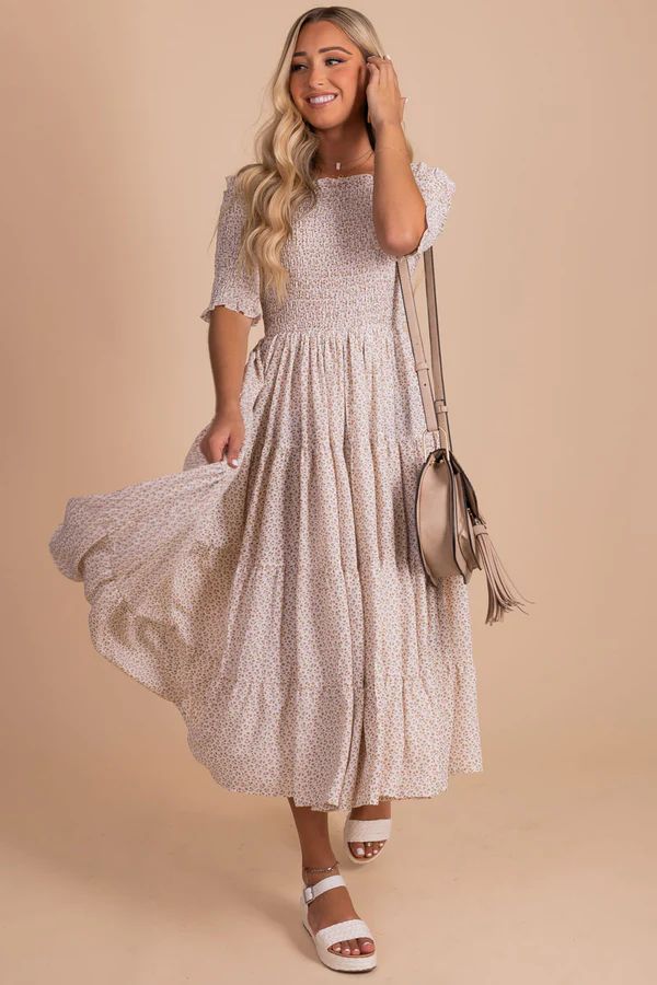 Keep on Dancing Floral Midi Dress | Bella Ella Boutique, LLC